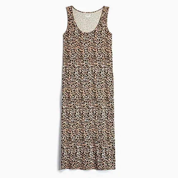 J Crew leopard print sleeveless knit dress - Picture 3 of 4